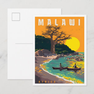 Malawi Africa Vintage Travel  Postcard
