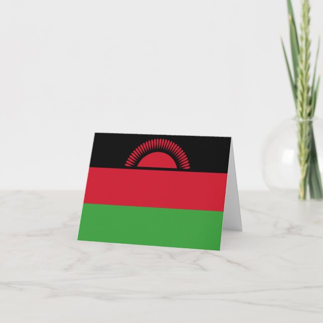 Malawi Flag Card (Front)