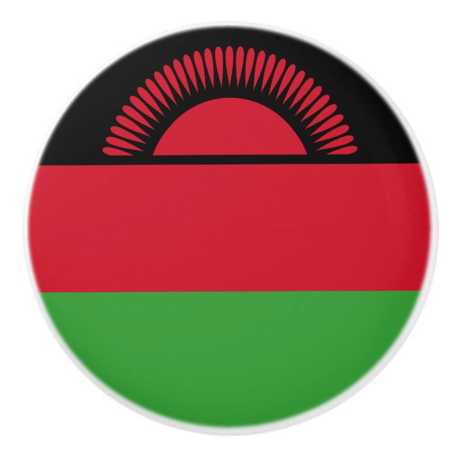 Malawi Flag Ceramic Knob (Front)