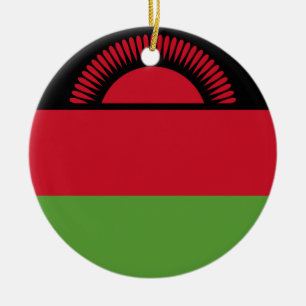 Malawi flag ceramic ornament
