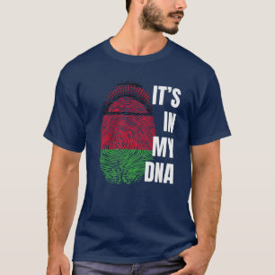 Malawi Flag DNA Fingerprint Black History Month T-Shirt