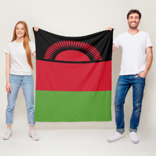 Malawi flag fleece blanket