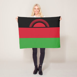 Malawi Flag Fleece Blanket