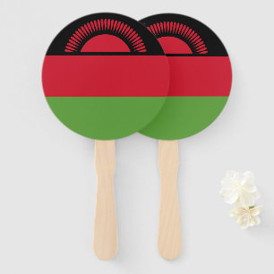 Malawi flag hand fan