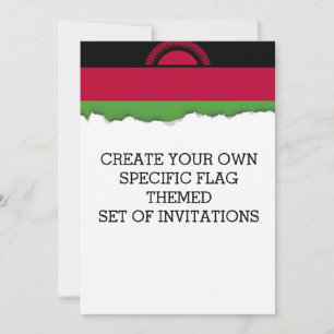 Malawi Flag Invitation