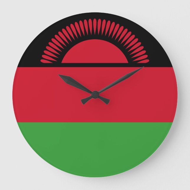 Malawi Flag Large Clock (Front)