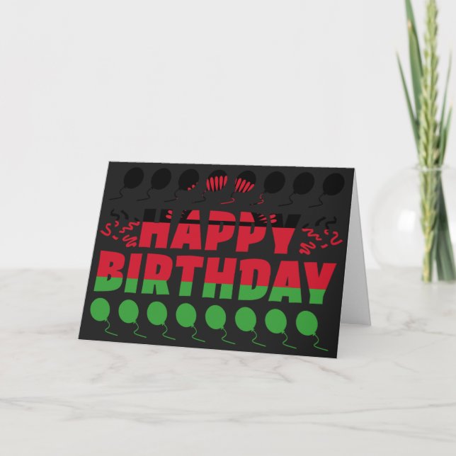 Malawi Flag Patriotic Birthday Card (Front)