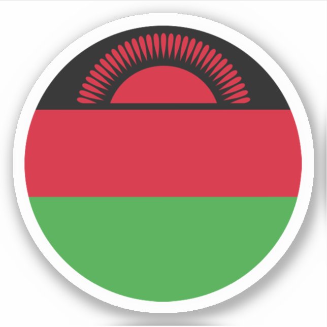 Malawi Flag Round Sticker (Front)