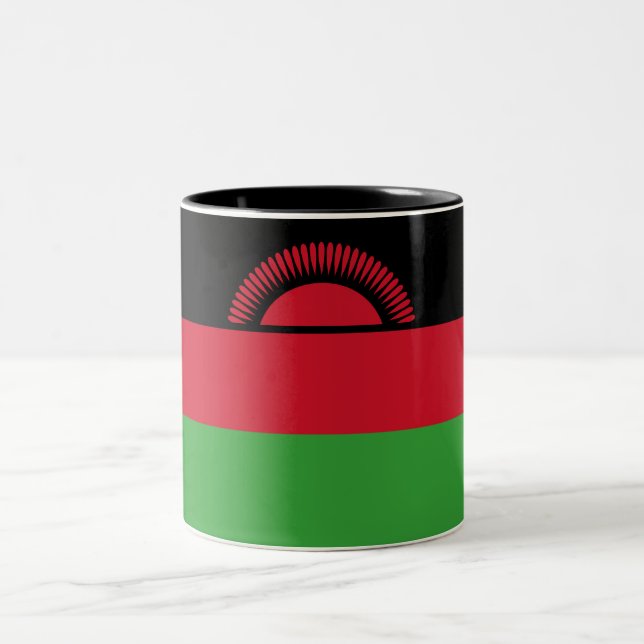 Malawi Flag Two-Tone Coffee Mug (Center)