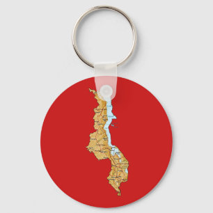 Malawi Map Keychain