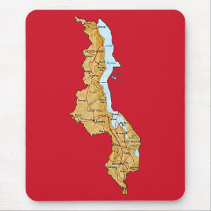 Malawi Map Mousepad