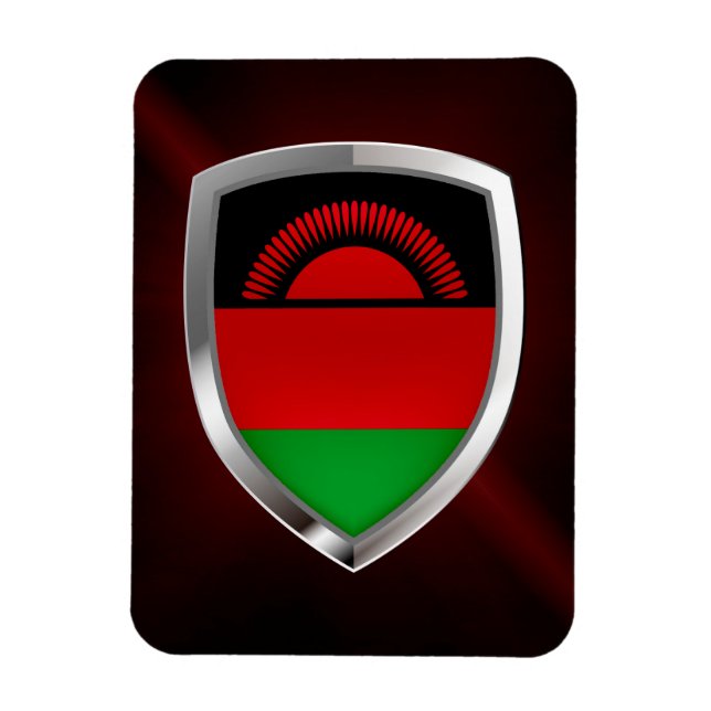 Malawi Metallic Emblem Magnet (Vertical)