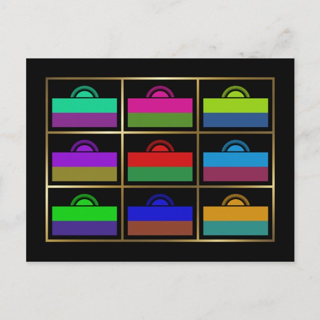 Malawi Multihue Flags Postcard (Front)