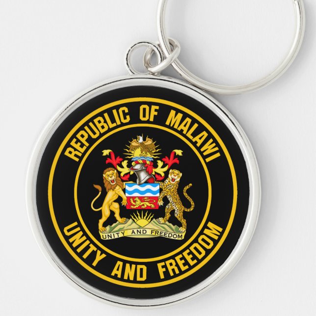 Malawi Round Emblem Key Ring (Front)
