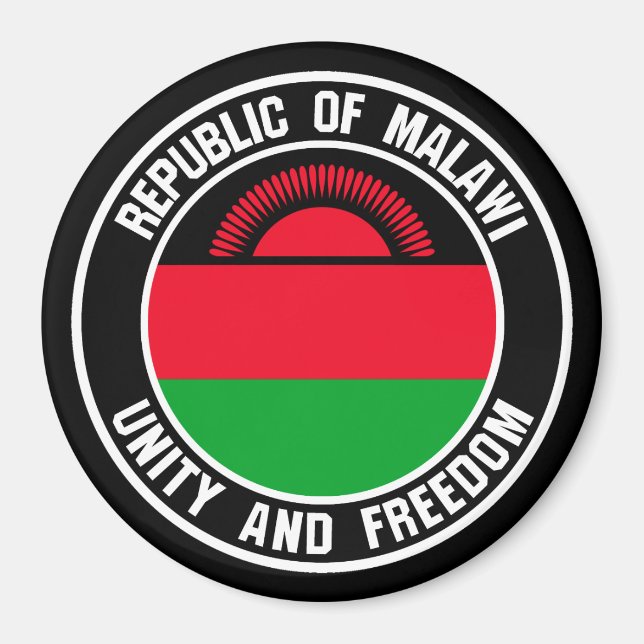 Malawi  Round Emblem Magnet (Front)