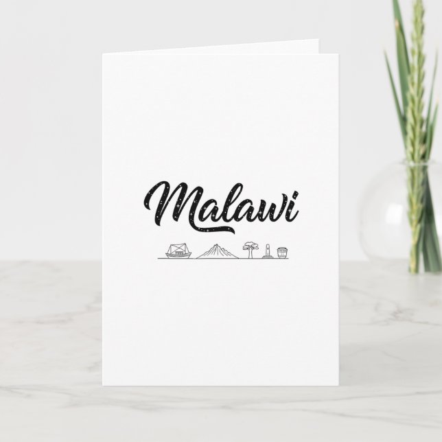 Malawi Skyline Travel Vacation Outfits  Card (Front)