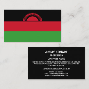 Malawian Flag, Flag of Malawi Business Card