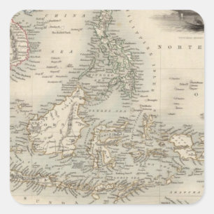 Malay Archipelago, or East India Islands Square Sticker