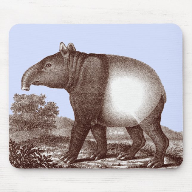 Malay Tapir in a Landscape background customisable Mouse Pad (Front)