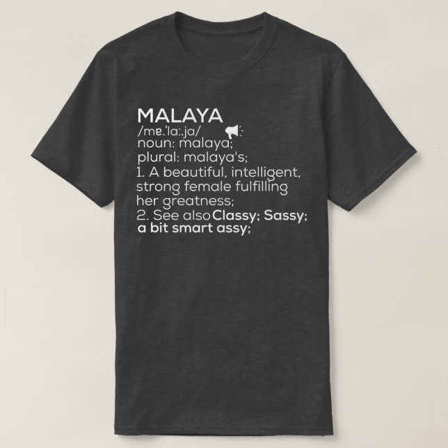 Malaya Name Malaya Definition Malaya Female Name M T-Shirt (Design Front)