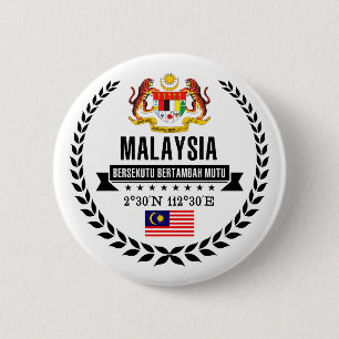 Malaysia 6 Cm Round Badge