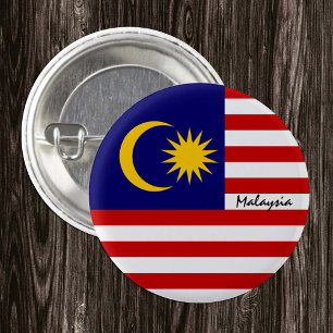 Malaysia button, patriotic Malaysia Flag fashion 3 Cm Round Badge