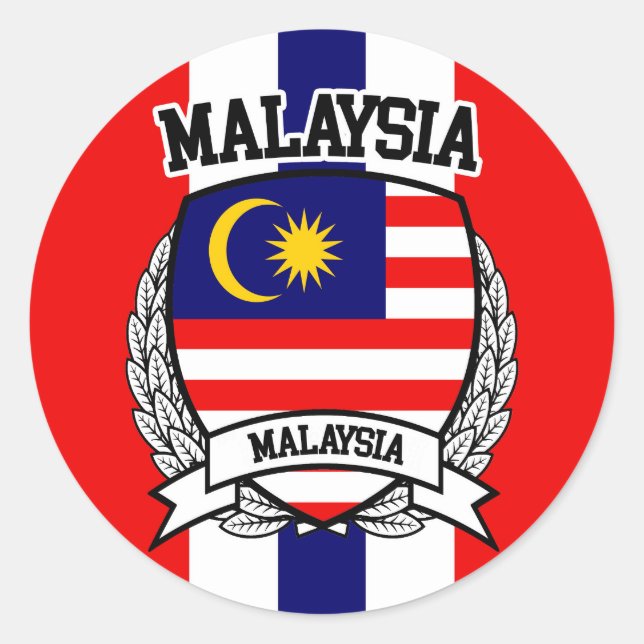 Malaysia Classic Round Sticker (Front)