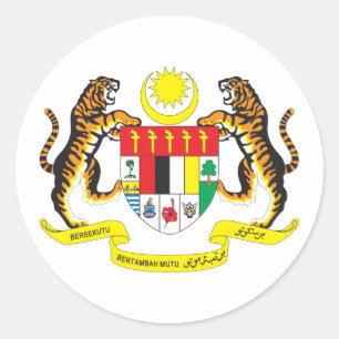Malaysia COA Classic Round Sticker