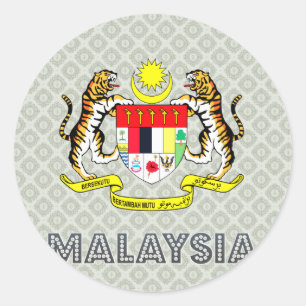 Malaysia Coat of Arms Classic Round Sticker