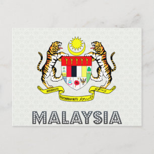 Malaysia Coat of Arms Postcard