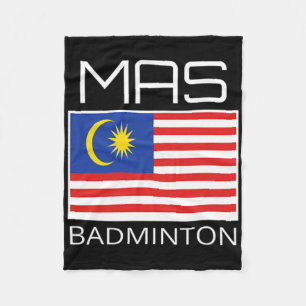 Malaysia Dminton Team Malaysian Athlete Mas Flag Fleece Blanket