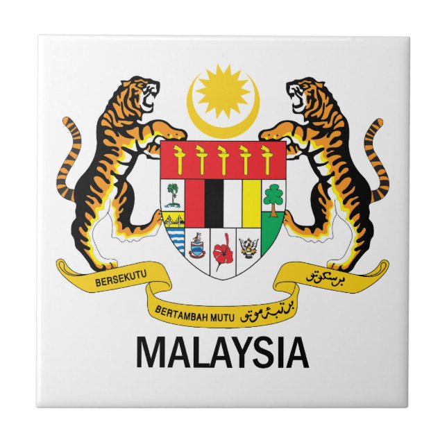 MALAYSIA - emblem/flag/symbol/coat of arms Ceramic Tile (Front)