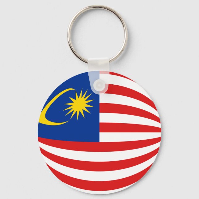 Malaysia Fisheye Flag Keychain (Front)