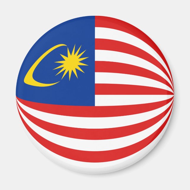 Malaysia Fisheye Flag Magnet (Front)