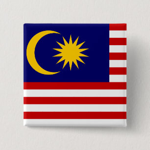 Malaysia Flag 15 Cm Square Badge