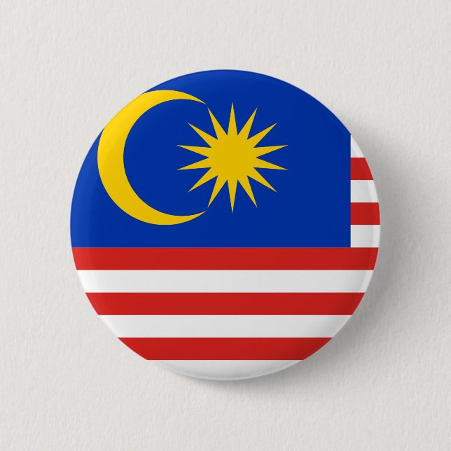 Malaysia Flag 6 Cm Round Badge (Front)