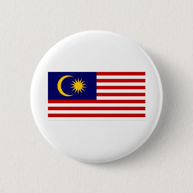 Malaysia Flag 6 Cm Round Badge (Front)
