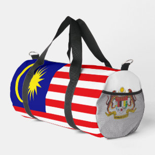Malaysia flag and coat of arms duffle bag