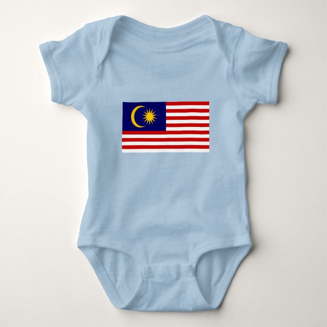 Malaysia Flag Baby Bodysuit (Front)