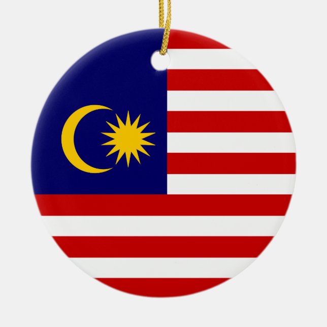 Malaysia flag ceramic ornament (Front)