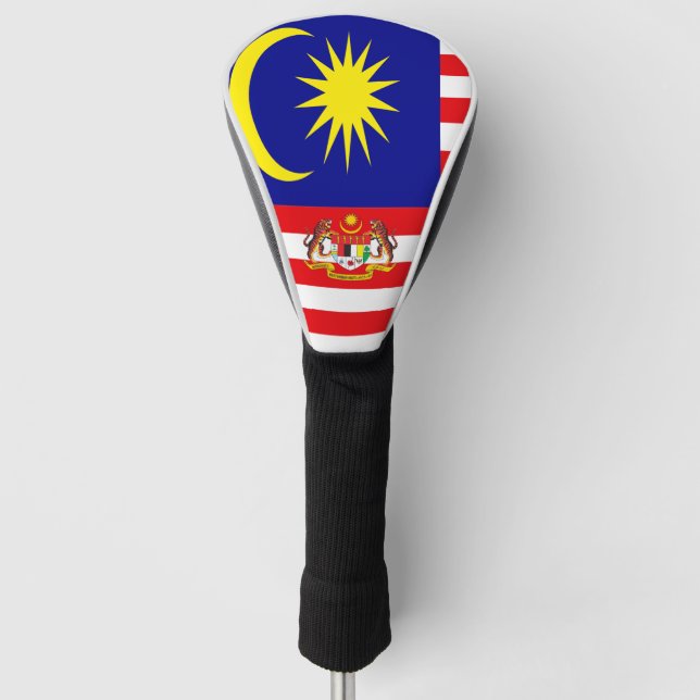 Malaysia flag-coat of arms golf head cover (Front)