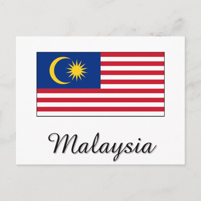 Malaysia Flag Design Postcard (Front)