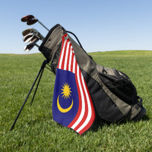Malaysia flag golf towel