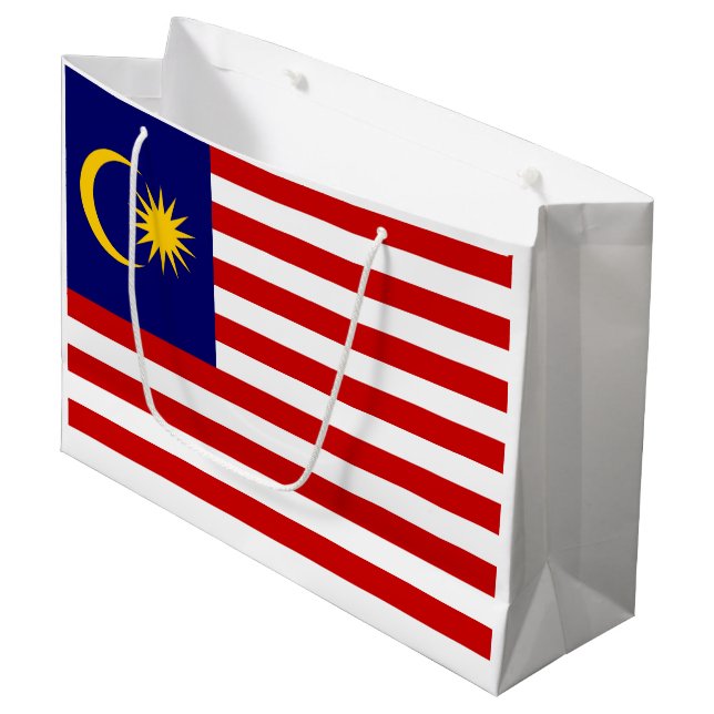 Malaysia Flag Large Gift Bag (Front Angled)