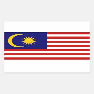 Malaysia: Flag of Malaysia Rectangular Sticker