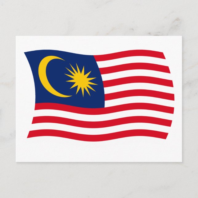 Malaysia Flag Postcard (Front)