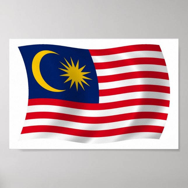 Malaysia Flag Poster Print (Front)