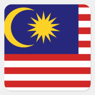 Malaysia Flag Square Sticker
