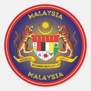Malaysia Heritage Emblem Classic Round Sticker