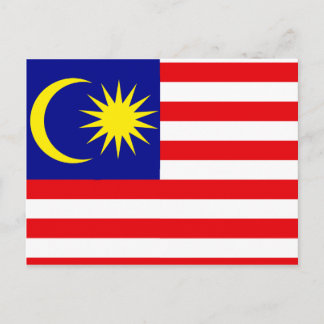 Malaysia High quality Flag Postcard
